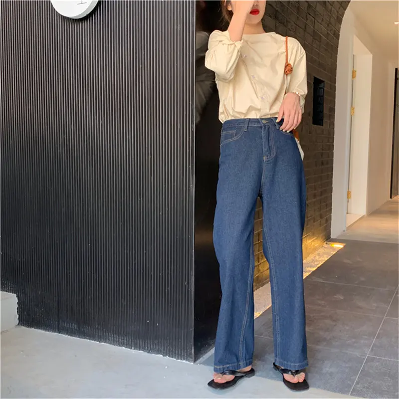 HziriP короткие женские с высокой талией джинсовые тонкие винтажные Новые прямые