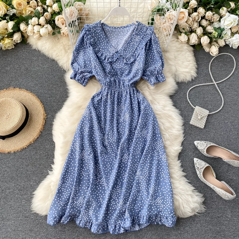 Женские летние платья во французском стиле новинка 2020 милое длинное платье в