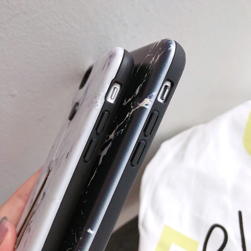 Модный рельефный 3D чехол для телефона с мраморным кольцом петлей iPhone 7 X XS MAX XR 6 8Plus