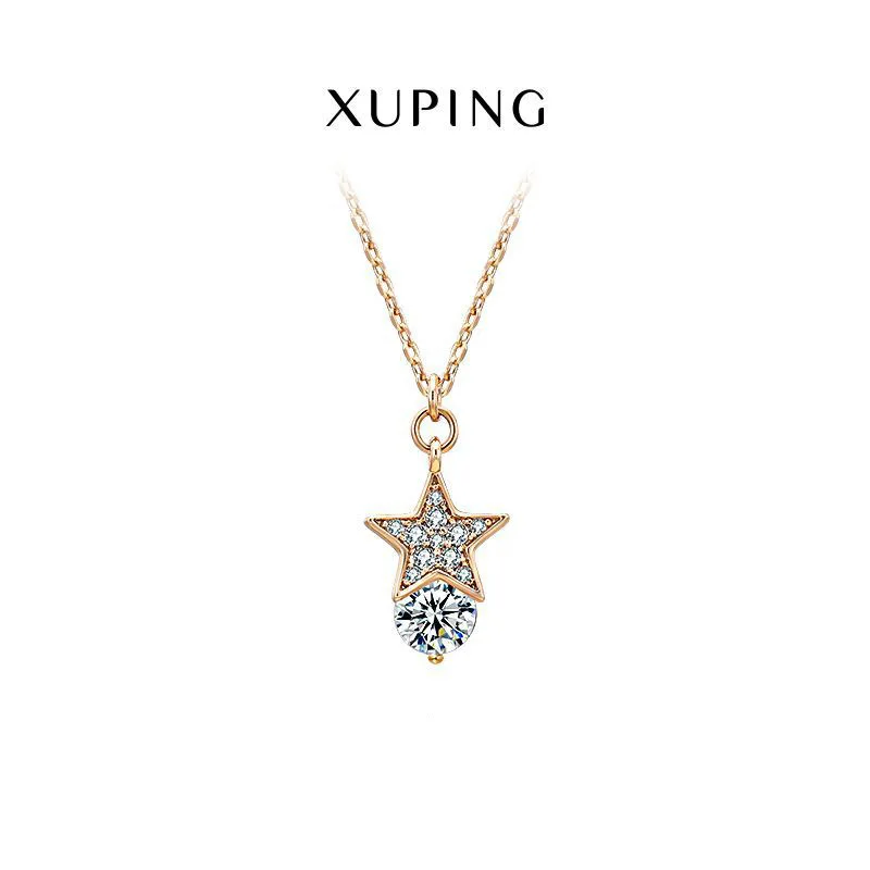 

Xuping Jewelry New Trend Temperament Star Necklace Plated with 18K Gold Factory Wholesale Necklace Female YW-N10