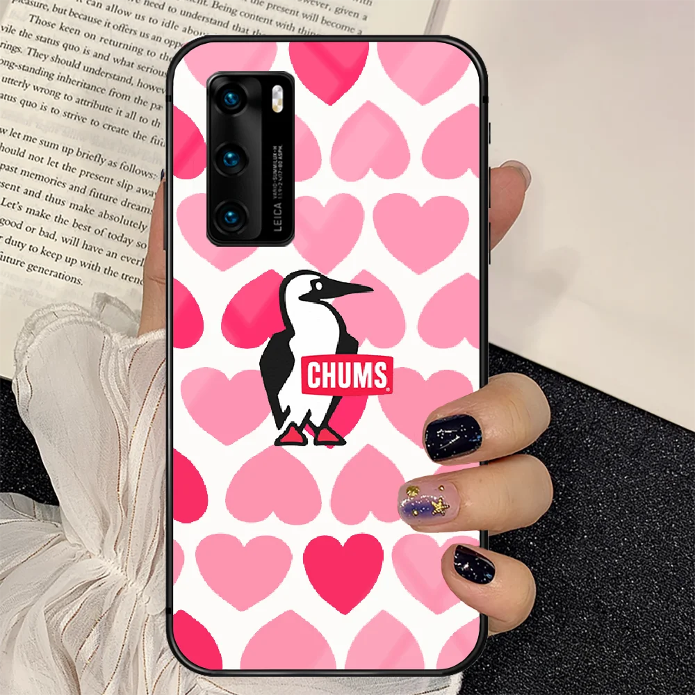 

Fashion CHUMS Brand Phone Tempered Glass Case Cover For Huawei P Nova Mate 5T 20 30 40 E Pro Lite Smart 2019 2021 Cell Funda