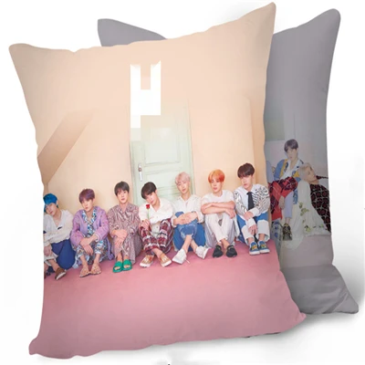 KPOP Подушка Bangtan подушка для мальчиков постельные принадлежности карта душа K-pop Home Bangtan Boys квадратная подушка с одной стороны - Цвет: 1