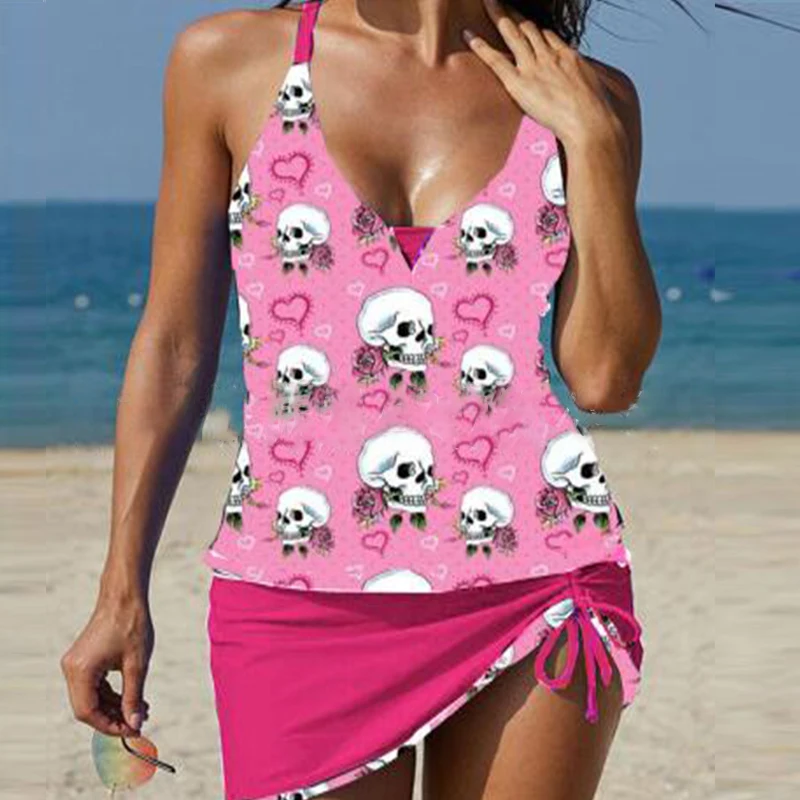 Сексуальный леопардовый купальник с глубоким V-образным вырезом бразильское