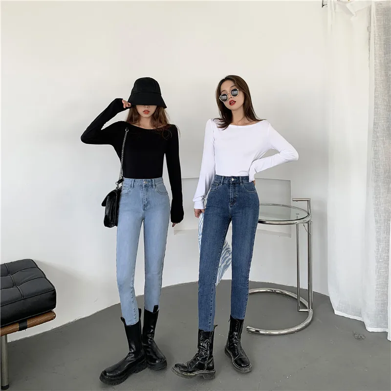 

Женские синие джинсовые Джинсы женские серые черные джинсы стрейч джинсы высокоэластичные женские джинсовые узкие брюки-карандаш JK499