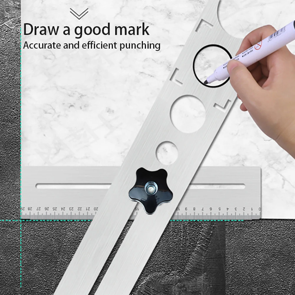 Durable Measuring Accurate Stainless Steel DIY Portable Ceramic Tile Hole Jig Punch Locator Universal Drill Guide | Инструменты