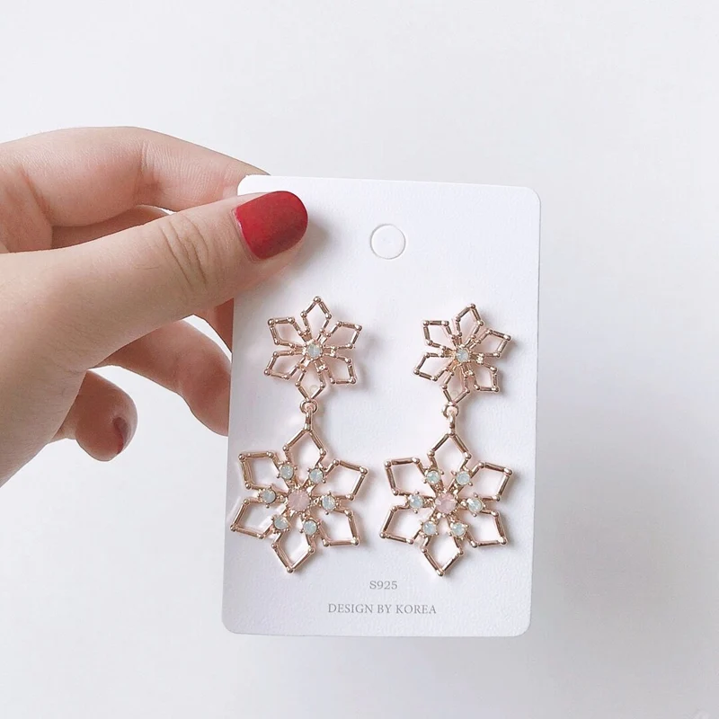 Женские массивные серьги подвески MENGJIQIAO новые корейские Металлические в виде