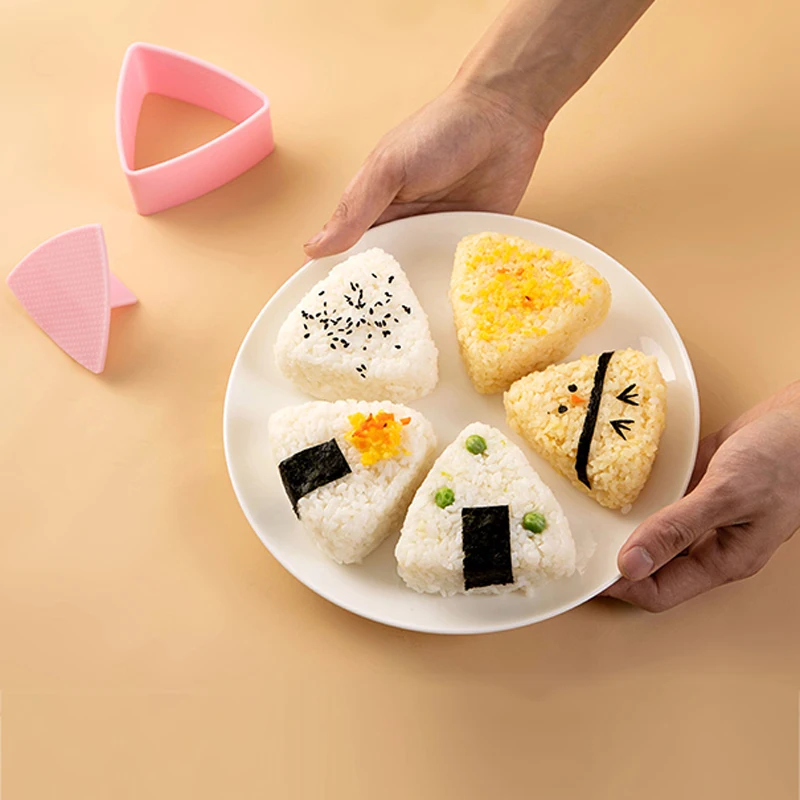 

Trilater Form for Rice Ball Sushi Maker Non-Stick Kitchen Sushi Making Kit Seaweed Press Device Mold For Kids Beginner
