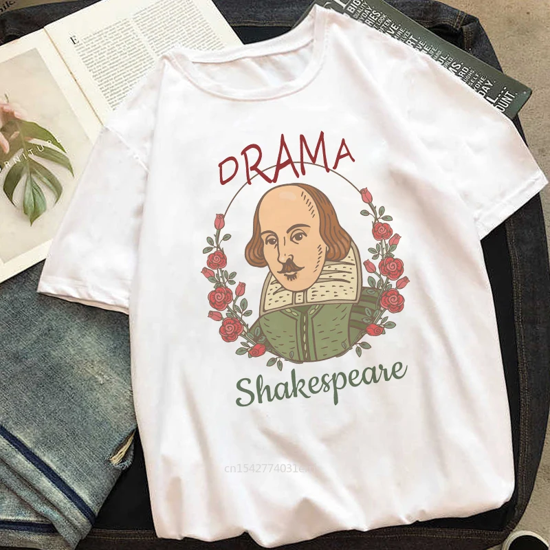 

You're Not Shakespeare T Shirt Stop Making Drama Graphic Tees Streetwear Summer Print White Aesthetic Tops Fashion women Clothes