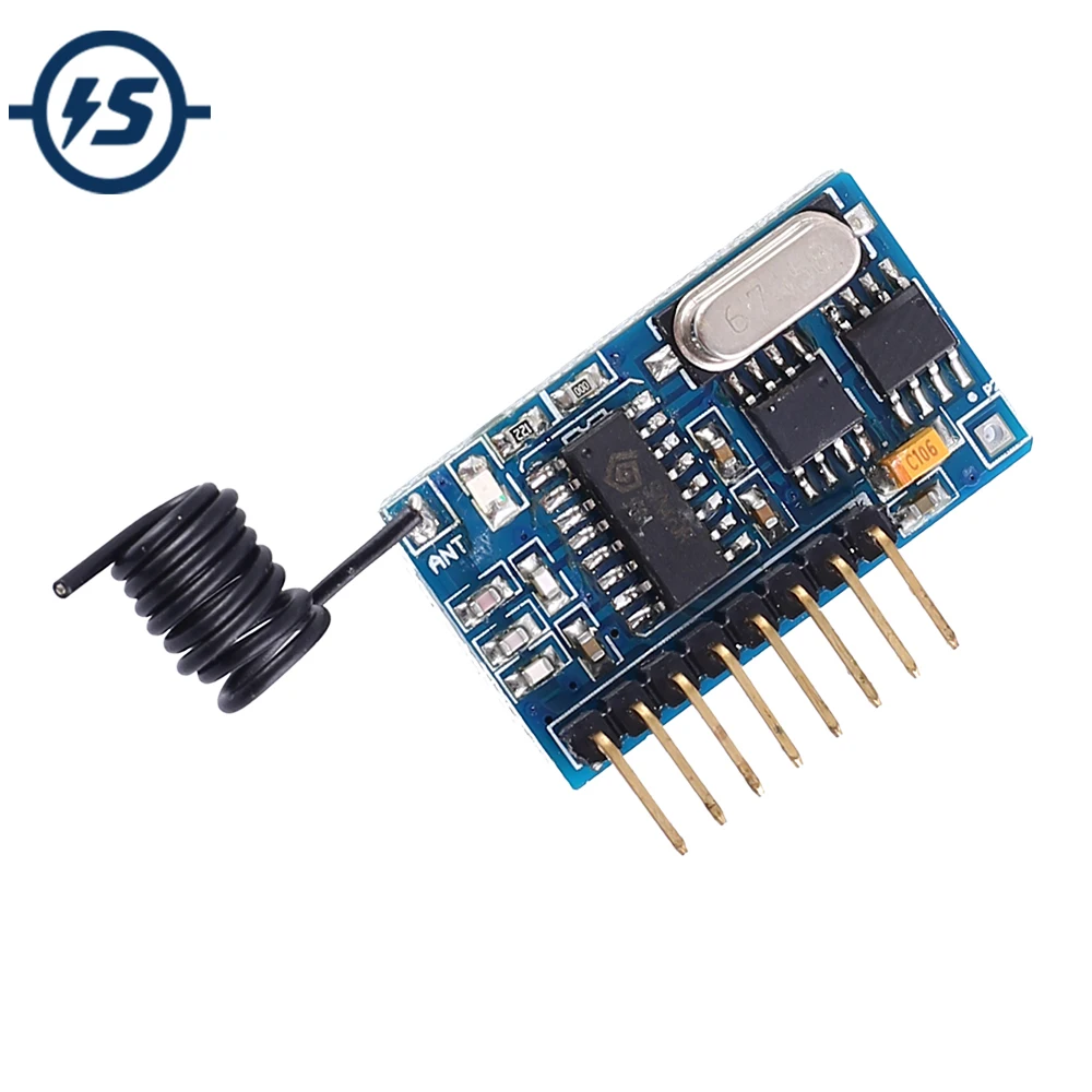 Беспроводной ресивер 433 МГц Супергетеродинный выключатель ресивера 315 м/433 м