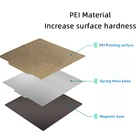 Новая трехмерная кровать, двухсторонняя текстурированная и гладкая пружинная стальная простыня PEI с порошковым покрытием, тепловая кровать для Prusa i3 Ender 3, кровать для 3D-принтера