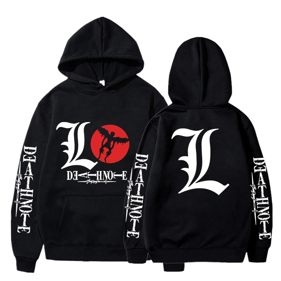 

The Death Note Anime Hoodie Women Funny Pullover Sweatshirts The Death Note Oversized Harajuku Hip Hop Hooded Female Hoodies