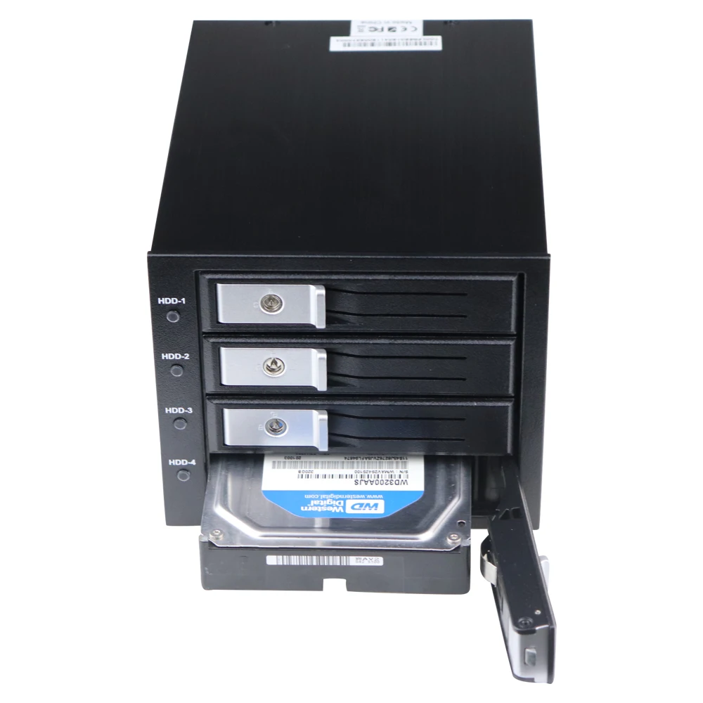 Алюминиевый 4 отсек внутренний мобильный стеллаж для 3,5 дюймов HDD лоток-меньше SATA III Корпус жесткого диска для 3x5,2" отсек привода