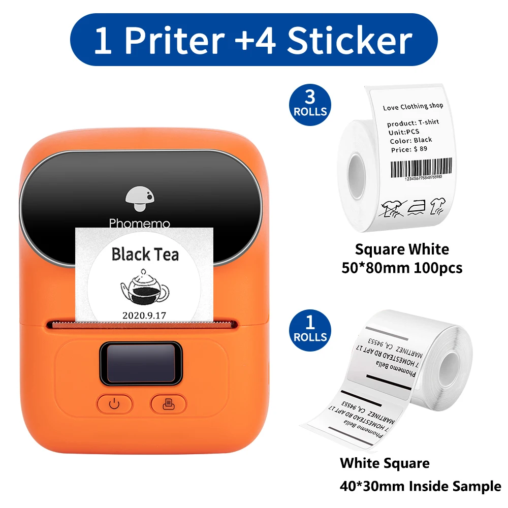 Термоэтикетки Phomemo M110 беспроводные для Android и iOS|Фотобумага| |