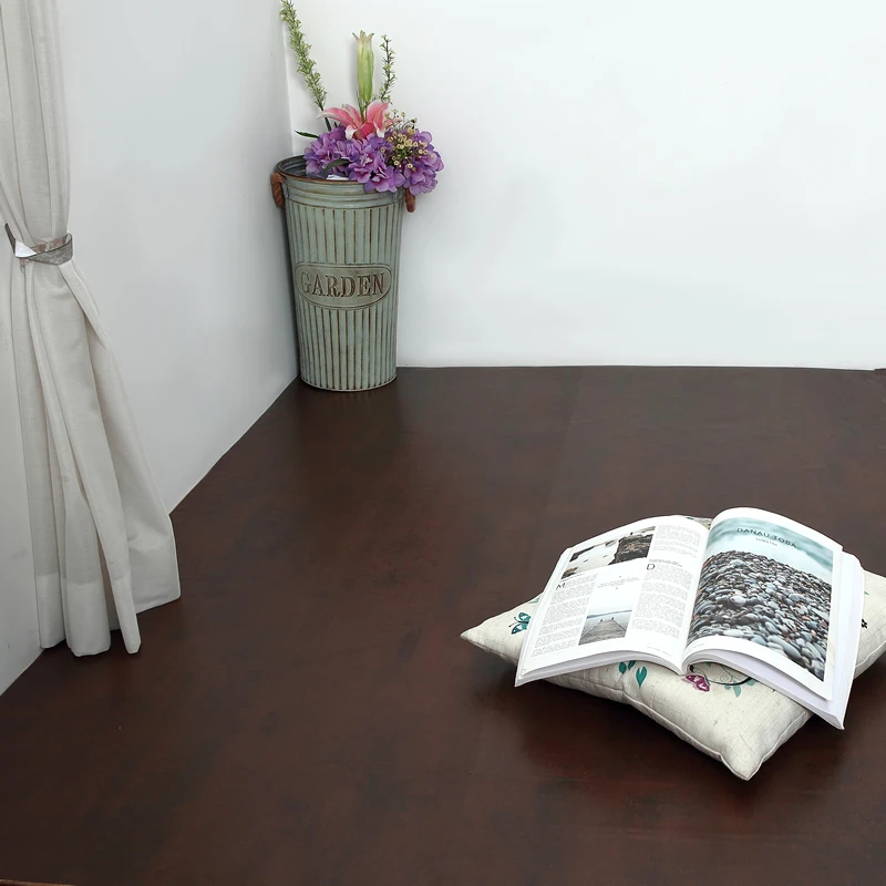 Утолщенные наклейки на пол с узором из темного дерева самоклеящиеся