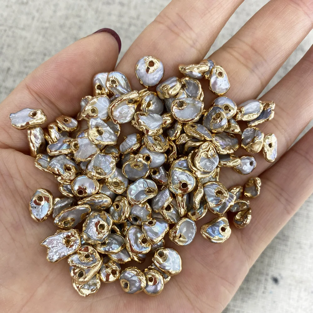 

New 2pcs Natural Pearl Small Pendants Loose Pendants Charms for Making DIY Jewelry Necklace Accessories Size 8-10 mm