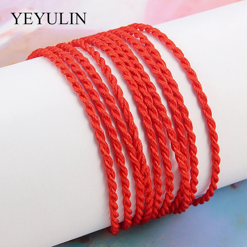 10 Pcs 2mm Red Rope Braided Red Line Good Luck / Rope / Rope Bracelet Female Men's Gift Protection Women Men Gift