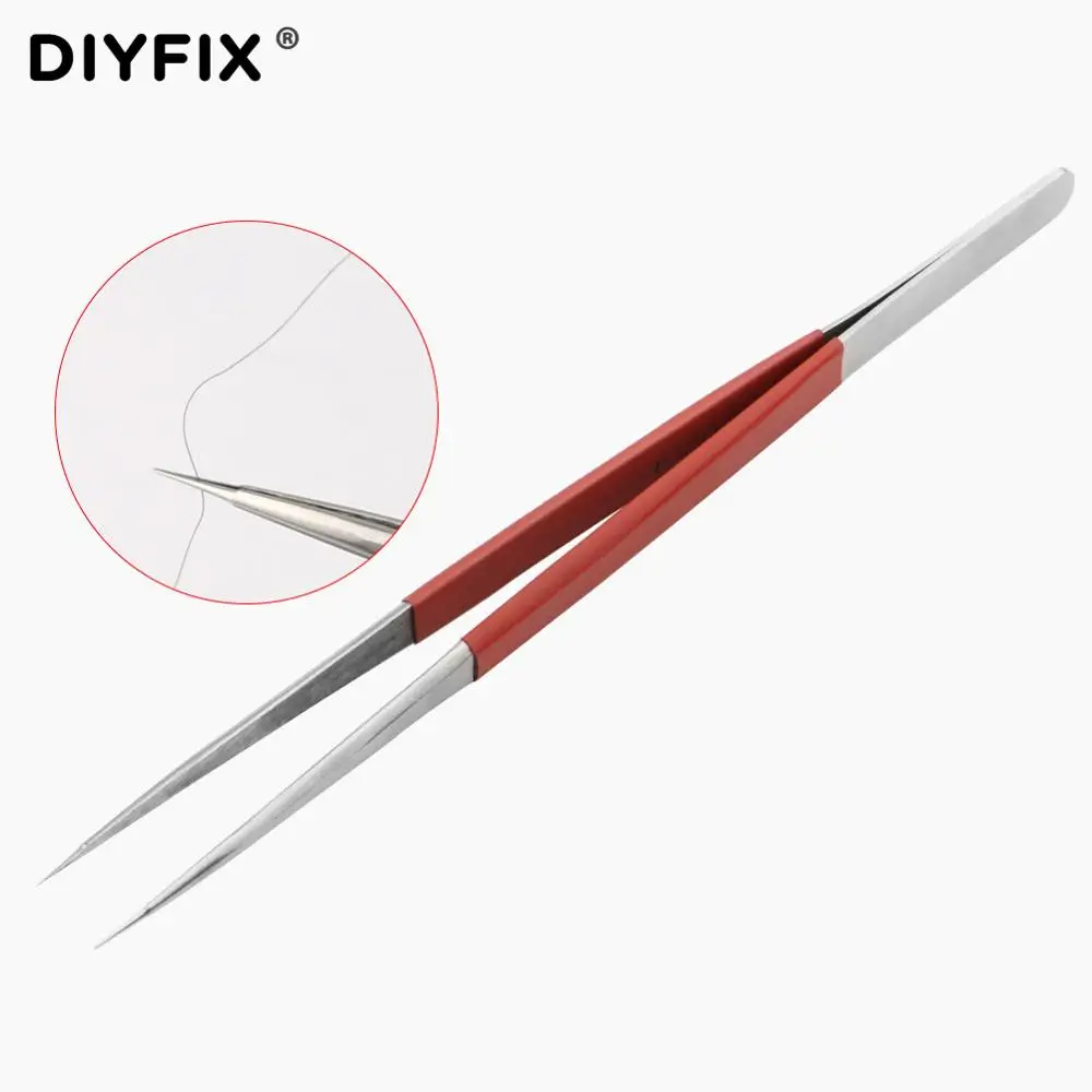 DIYFIX ультраточный Прямой пинцет 1 шт. антимагнитный электропинцет для мобильный