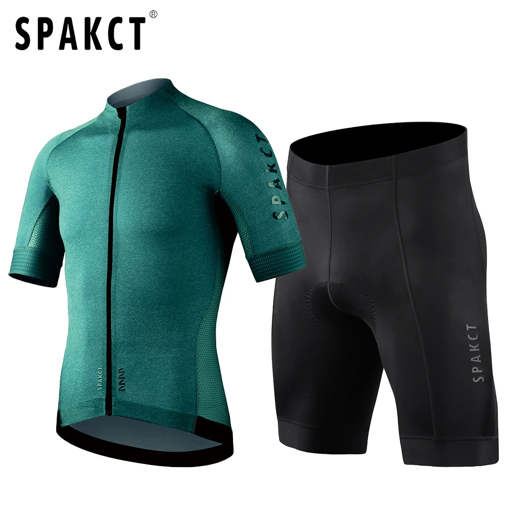 SPAKCT 2021 Summer Men's Pro Team Cycling Jersey Set Cycling Suit Mtb Shorts Shockprooof Bicycle Clothing Short Sleeve