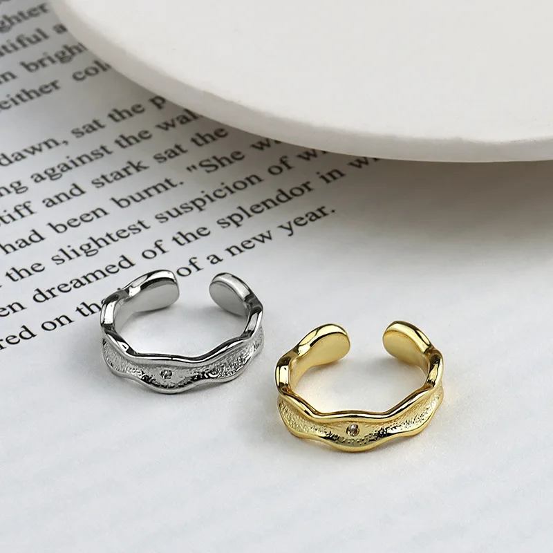 

H0004 Fashion Creative Punk Zircon Geometric Finger Ring Girlfriend Gift Party Banquet Woman Jewelry Ring 2021