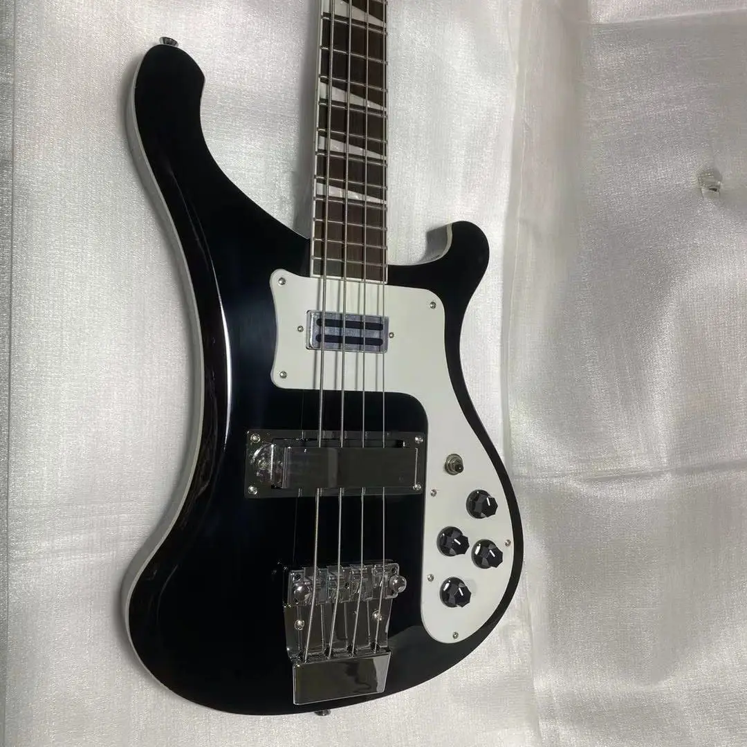 

Ricken 4003 Bass Backer Version Electric Guitar Black Color Chrome Hardware High Quality Guitarar Free Shipping