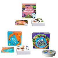 educational colorful matching pairing spot it card animal memory puzzle parent child interactive party board game toys for child