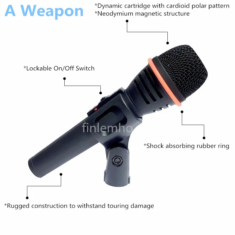 Профессиональный микрофон Finlemho для караоке динамическая запись голоса дома