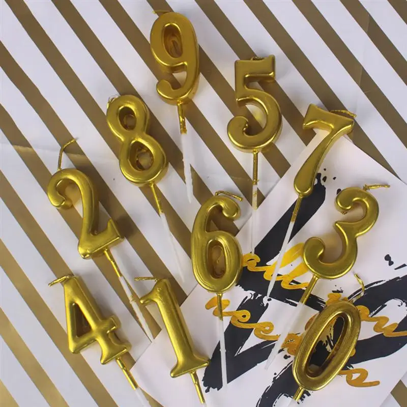 1 шт. номер 2 свечи День памяти смешной Золотой блестящий Топпер для торта