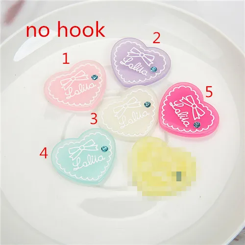 no hook 15cps/лот 31*27 мм модные блестящие плоские пластмассовые ювелирные изделия в форме сердца ожерелье Подвески на брелки для ключей для украшения своими руками - Окраска металла: no hook
