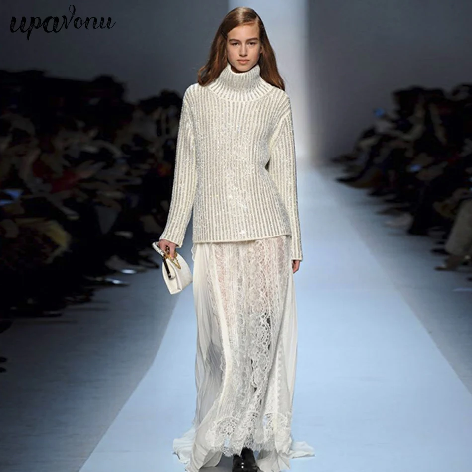 Новинка осени 2020 Модный пуловер с длинным рукавом свитер высоким воротом