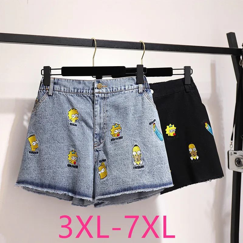 Новинка 2021 летнее платье размера плюс джинсовые шорты для женщин большие