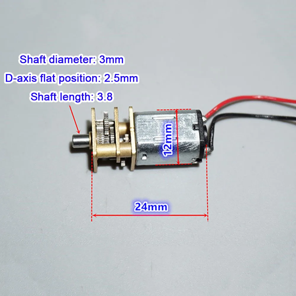 Мини-ноутбук с Редуктор 3V-5V Металл N20 точность микро мотор-редуктор большой