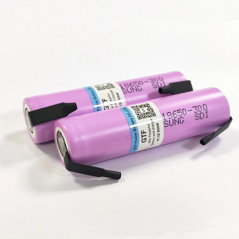

3000mah 100% capacity 3.7V 18650 battery for Samsung 30Q INR 18650 30Q 20A Rechargeable li-ion battery + DIY nicke