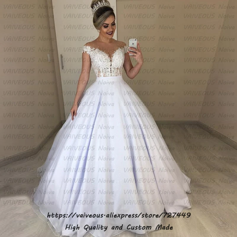 Vestido de noiva 2 em 1 со съемным шлейфом романтическое платье невесты кружевное бальное платье 2 в 1 свадебное платье Robe de Mariee