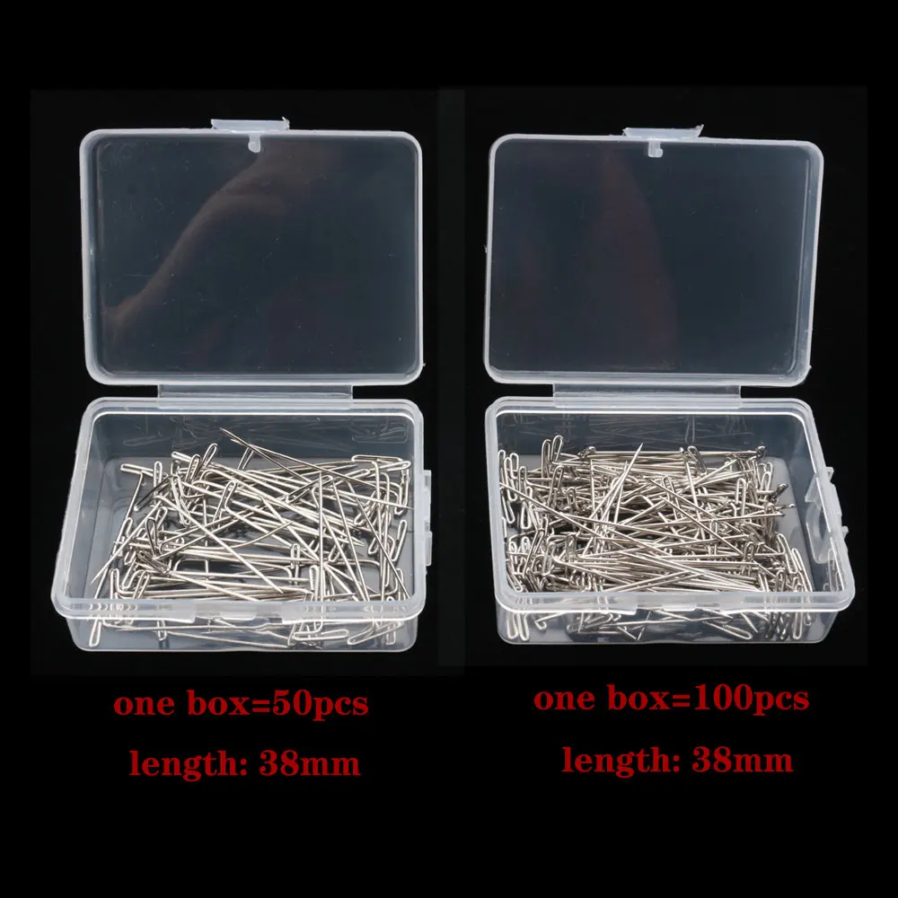 38/51 мм Серебряный T булавки для проведения парики и парик Блокировка Вязание