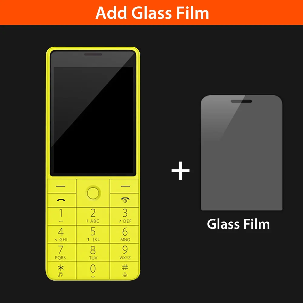 Add Glass Film Xiaomi QIN 1S 4G сетевой Wifi 1480mAH BT 4,2 голосовой инфракрасный пульт дистанционного управления с двумя sim-картами - Цвет: Add Glass Film