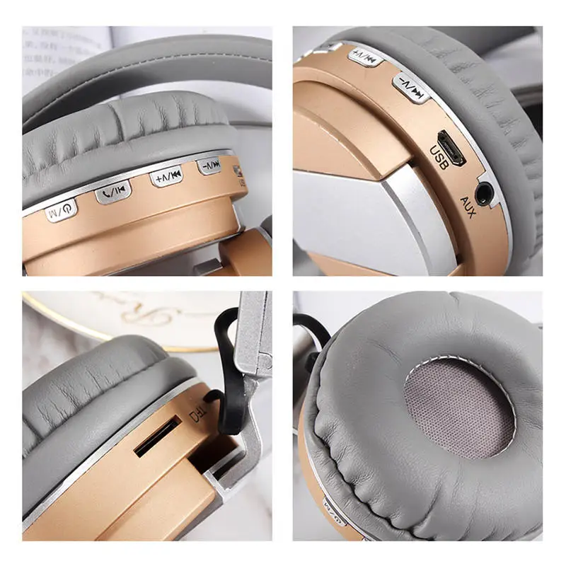 Portable Foldable FM Radio 3.5mm NFC bluetooth Headphone Headset with Mic for Mobile Phone | Электроника