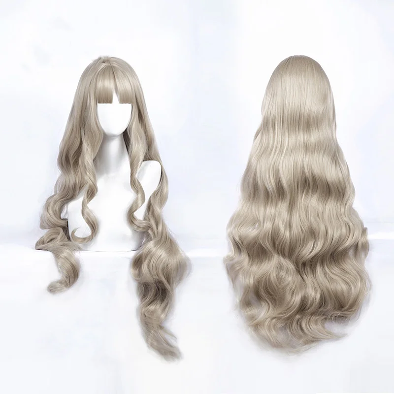 Hot! DARLING in the FRANXX Code 556 KOKORO Cosplay Wig Long Wavy Curly Synthetic Hair + Cap For Women Cospllay Wigs Swimsuit |