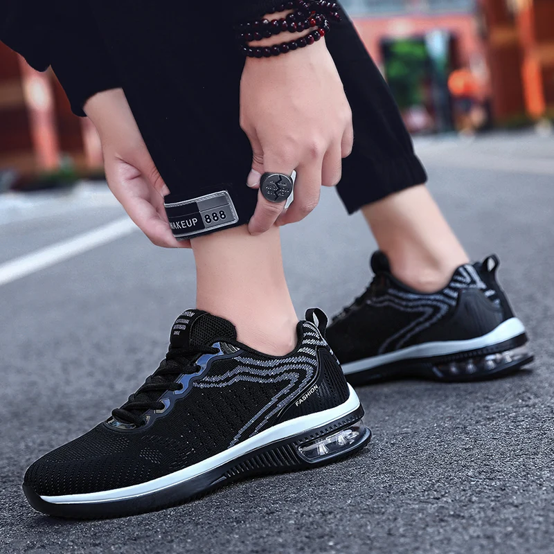 Воздухопроницаемая плетеная обувь для бега удобная повседневная новинка 2019