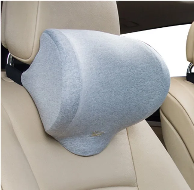 grey neck pillow Автомобильный подголовник, подушка для шеи, поясная подушка для спины, Автомобильная подушка с эффектом памяти, полиэстер, дышащая подушка для спинки, подходит для тела - Название цвета: grey neck pillow