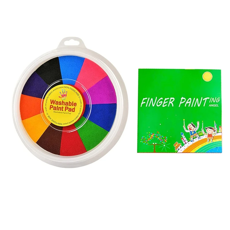 

Creative Finger Painting Kit with Painting Book, Non Toxic Washable Finger Paint