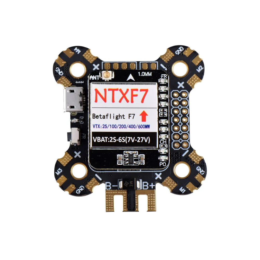 Контроллер полета NTXF7 30x30 мм F722 переключаемый 600 мВт VTX PDB OSD барометр AIO 3 6S для