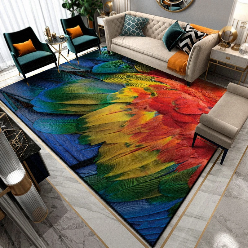 Милый ковер с перьями художественный винтажный принт ковры для гостиной спальни