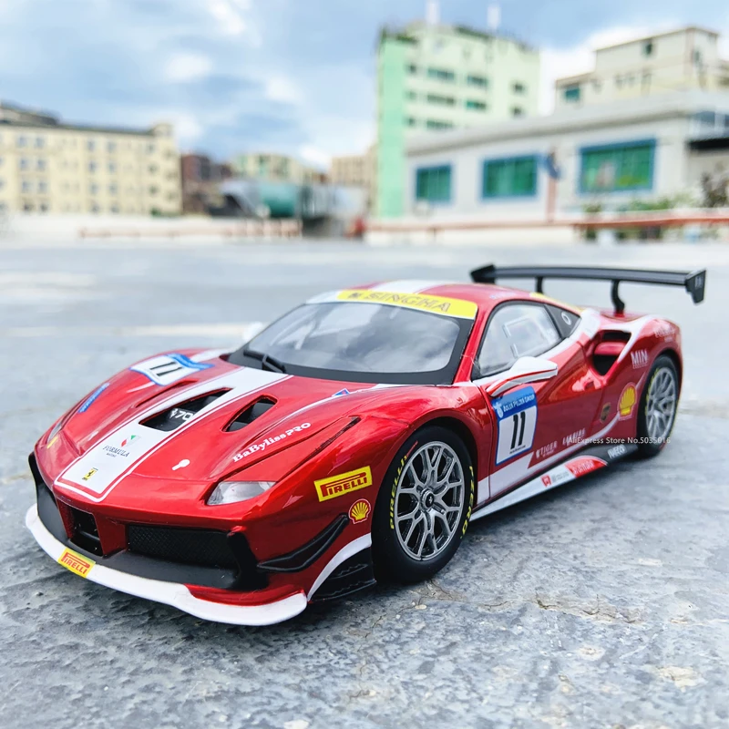 Модель автомобиля Bburago Ferrari 488 2017 модель детского бойфренда подарок из