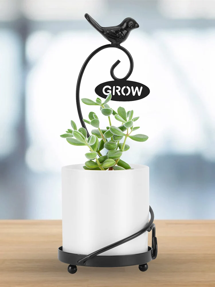 Подставка для растений черный металлический современный держатель цветов с