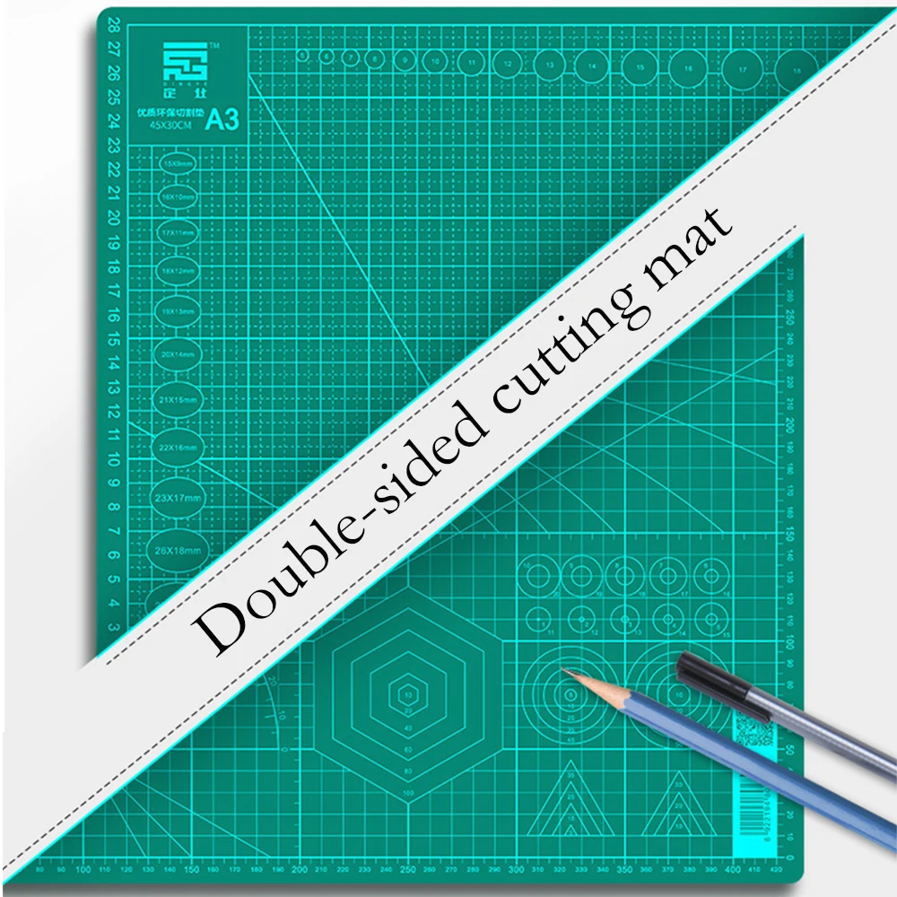 

A3 PVC Cutting Mat Pad Patchwork Cut Pad A3 Patchwork Tools Manual DIY Cutting Board Double-sided Self-healing A3 Cutting mat