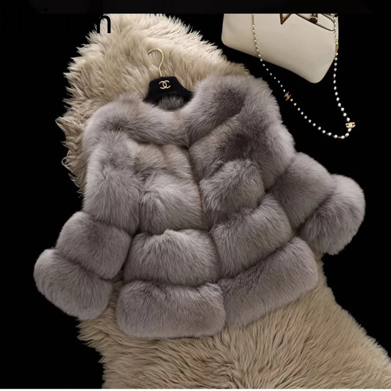 Женская Шуба из искусственного меха элегантная теплая шуба розового цвета новая