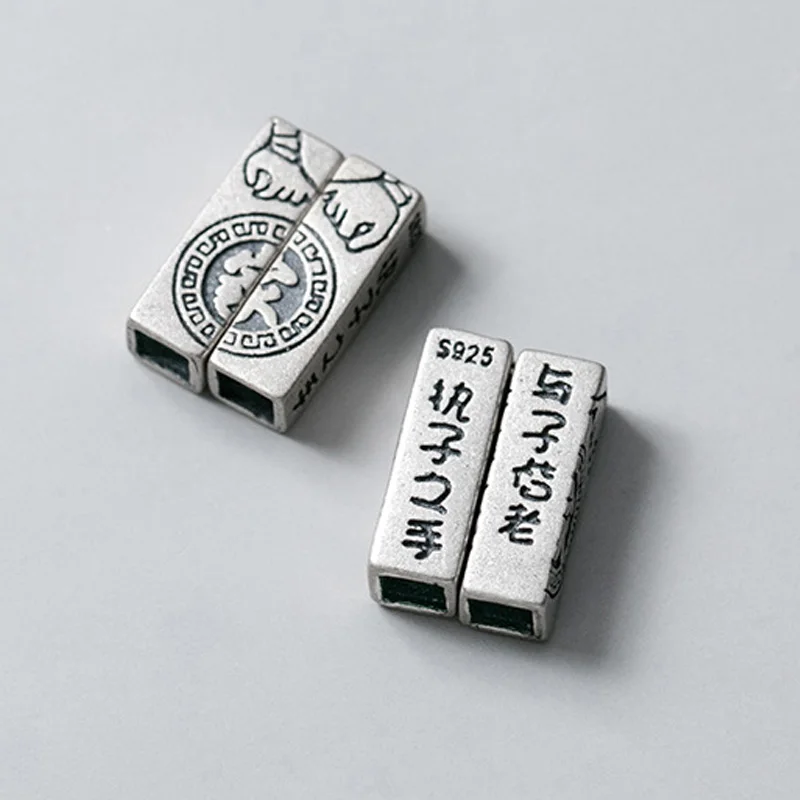 925 пробы серебряные романтические китайские свободные бусины навсегда с вами