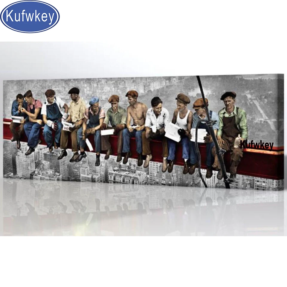 2021 Новый Бриллиантовая вышивка Фэнтези Нью-Йорк красочные работников мозаика