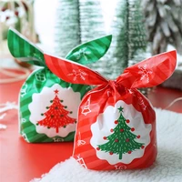stobag 50pcs christmas candy gift packaging bag new year party gift decoration child favor handmade cookies snacks santa claus