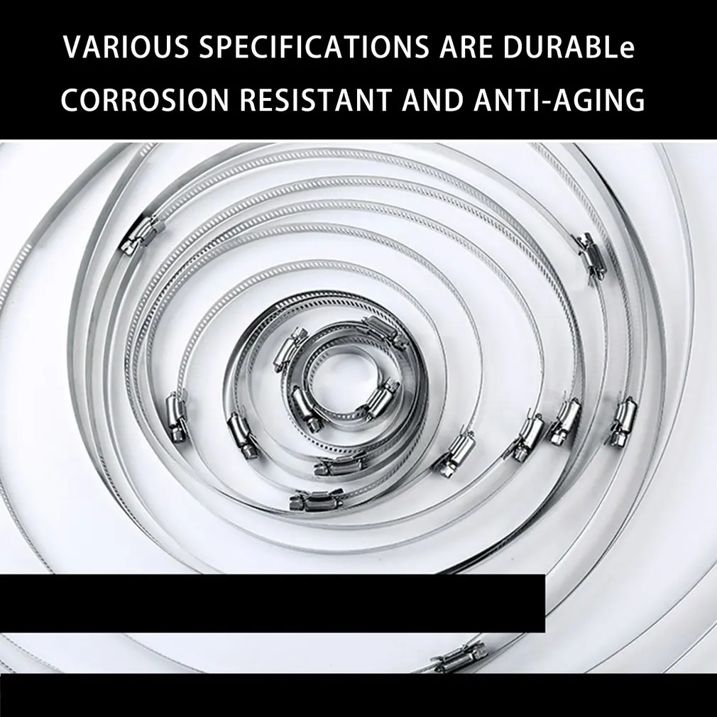 60 шт. трубный зажим 304 для шланга из нержавеющей стали антиокислительный